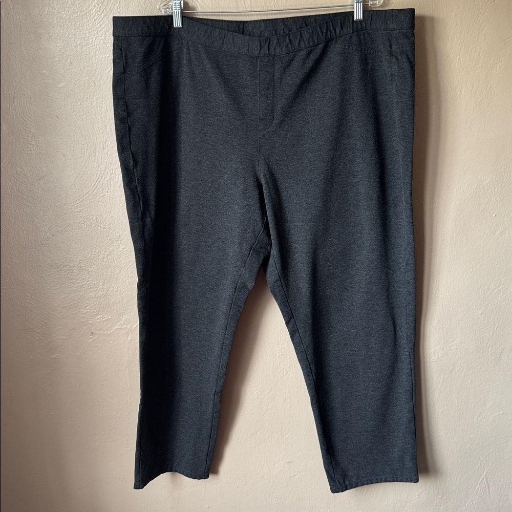 J. Jill Dark Gray Ponte Slim Leg Pants Size 4X
